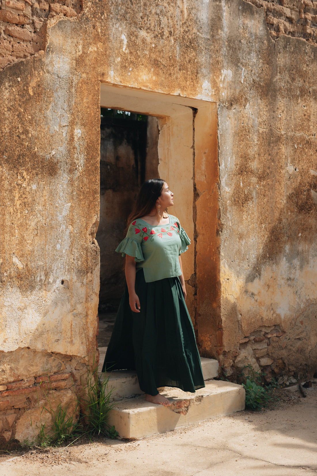 Blusa Olanes Maguey Verde Salvia