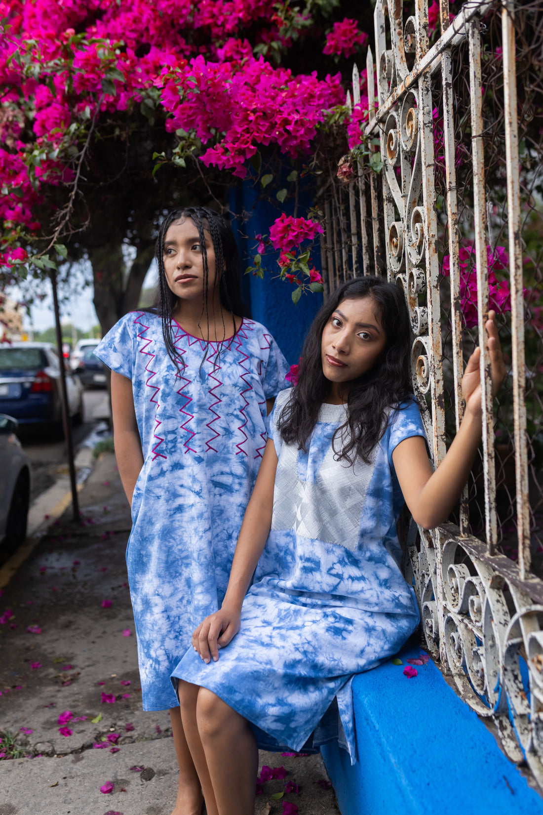 Huipil Largo Mej Taj Azul Añil