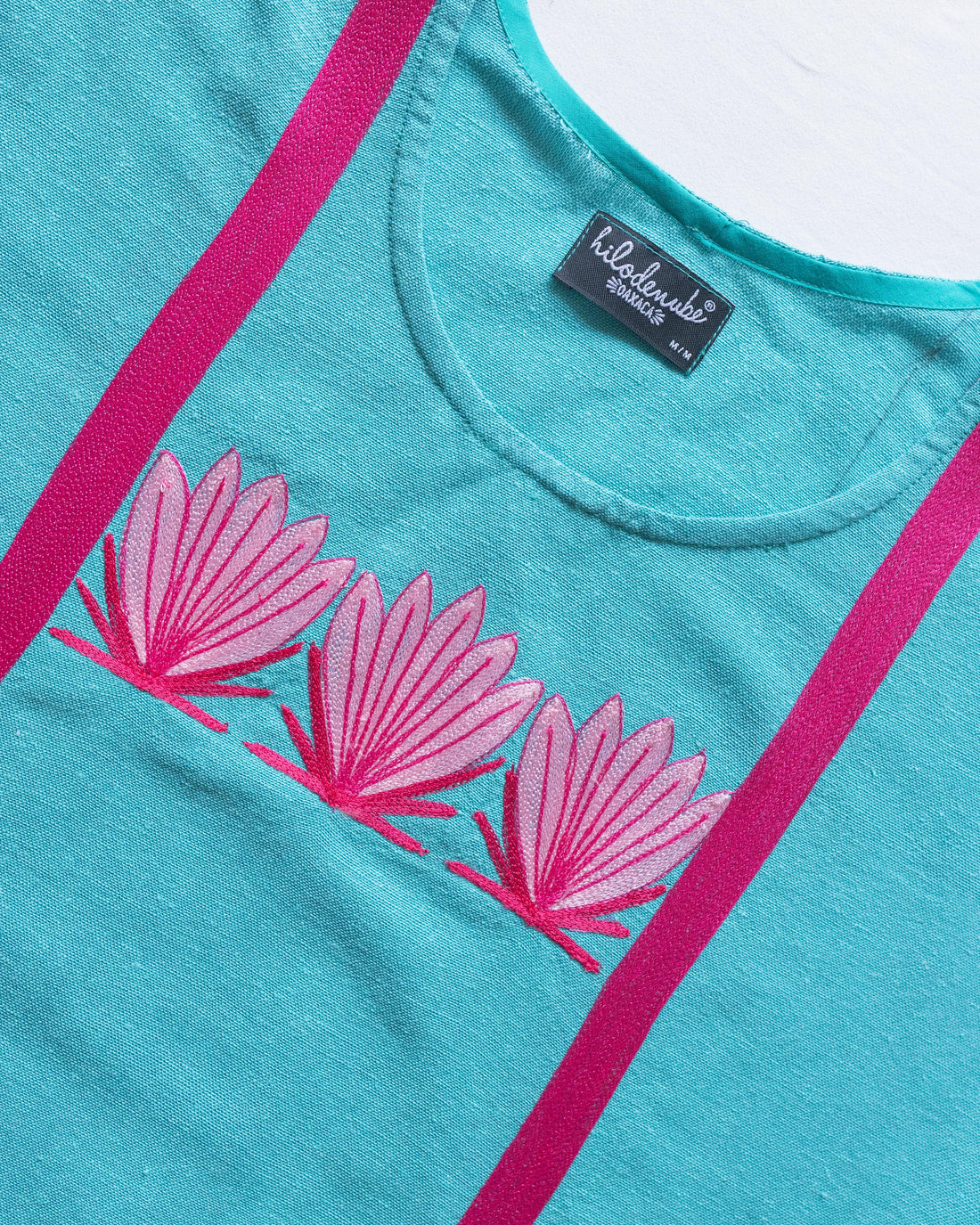 Huipil Largo Maguey Turquesa