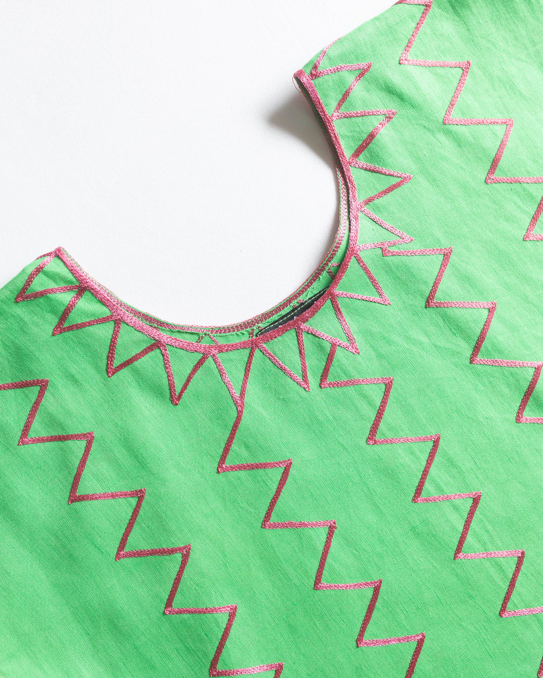 Huipil Mej Taj Verde / Rosa