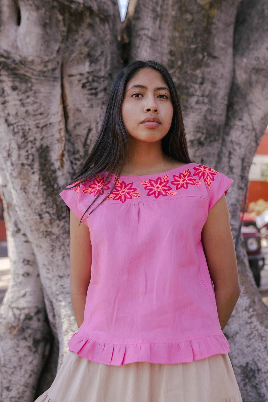 Blusa Antigua Rosa Chicle