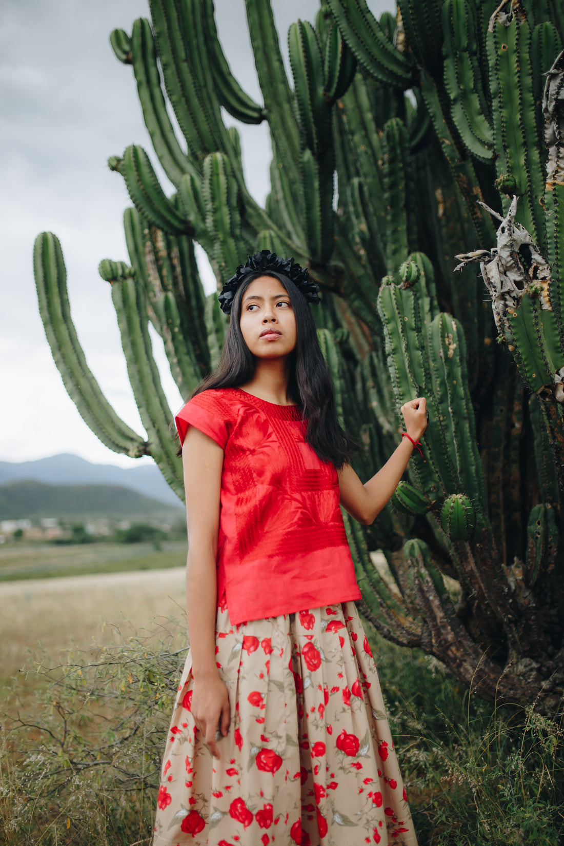 Huipil Magueyito Monocromático Rojo