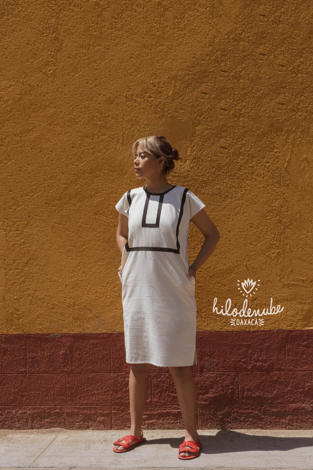 Huipil Largo Martha Crudo / Negro