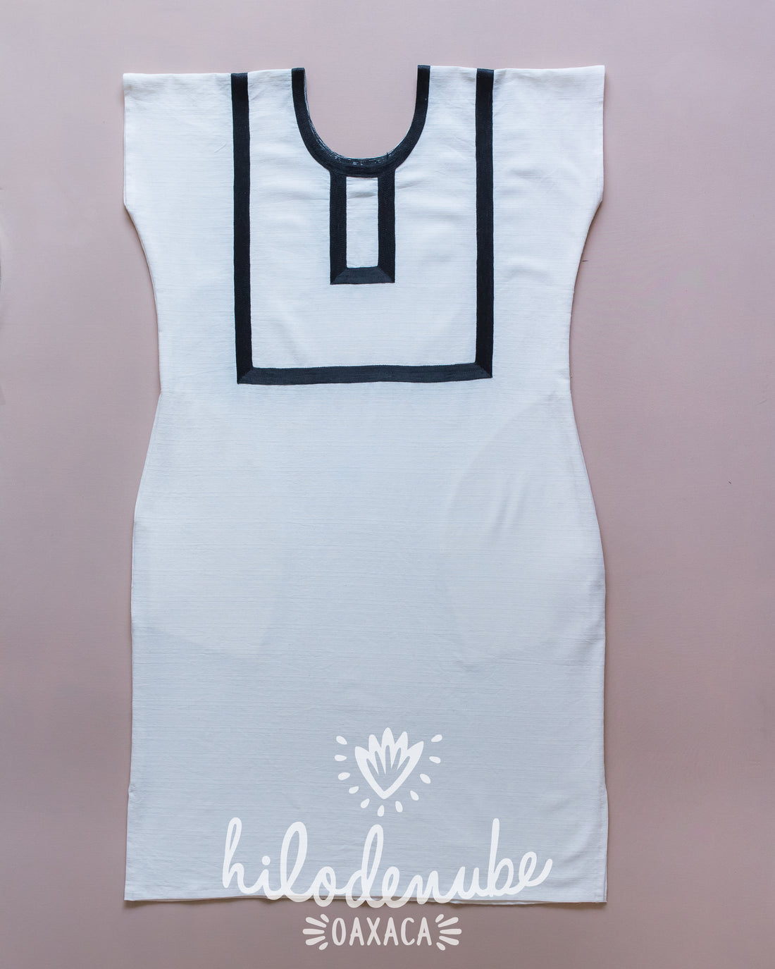 Huipil Largo Martha Crudo / Negro