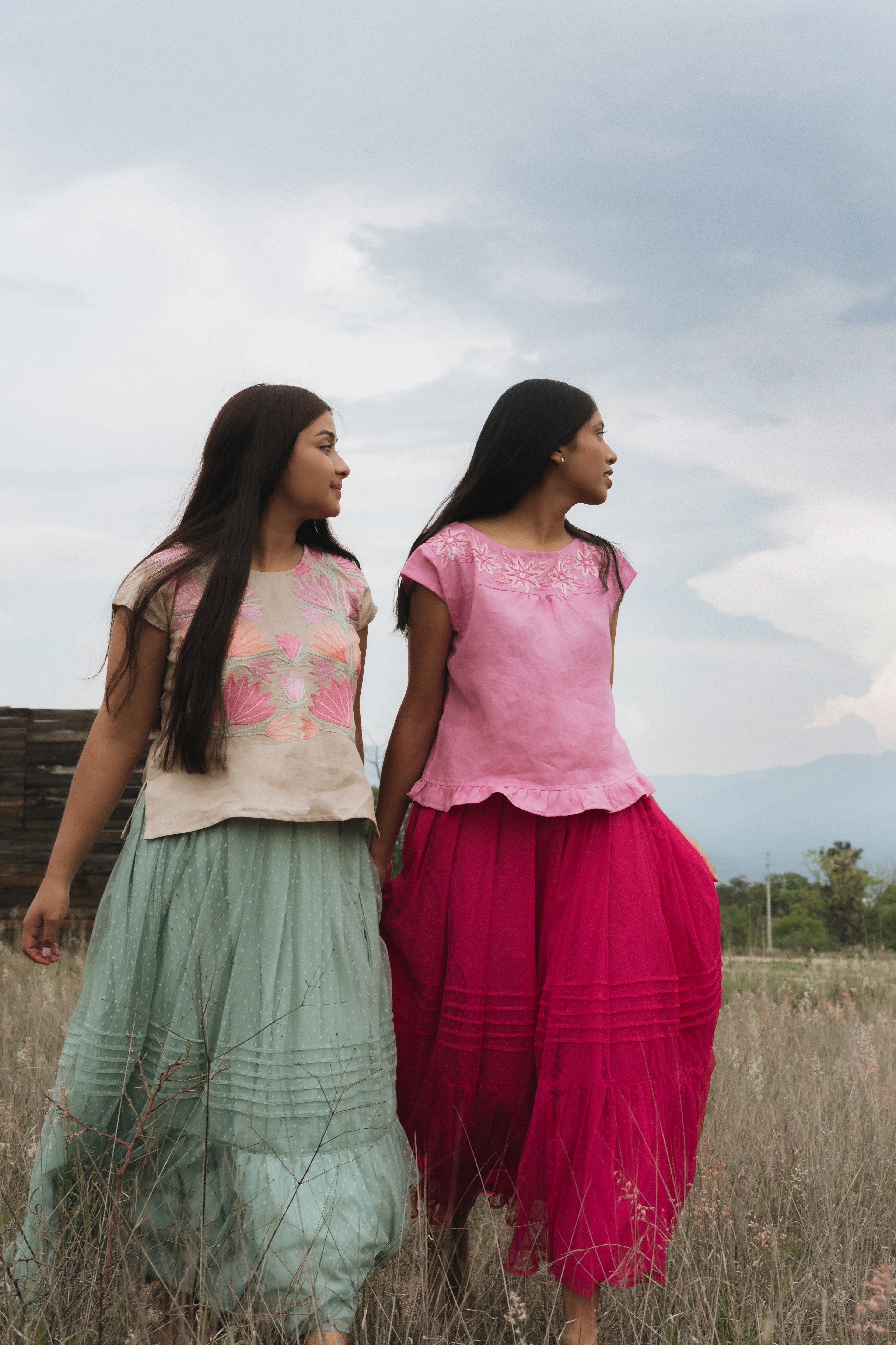 Falda Rabona Tul Pistacho Lunares