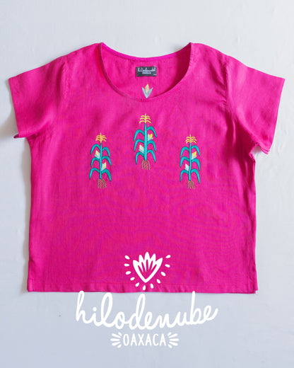 Blusa Milpa Rosa Mexicano