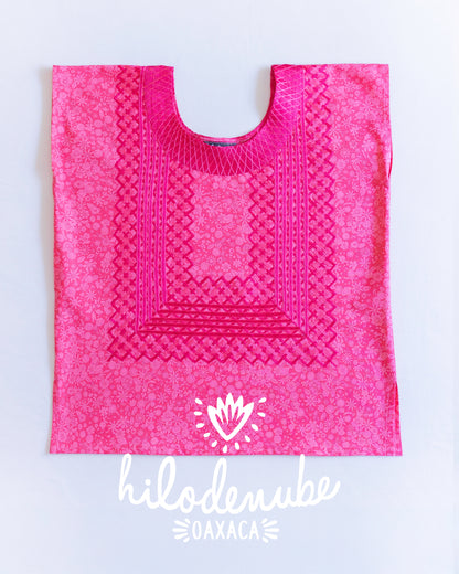 Huipil Panchito Rosa Florecer