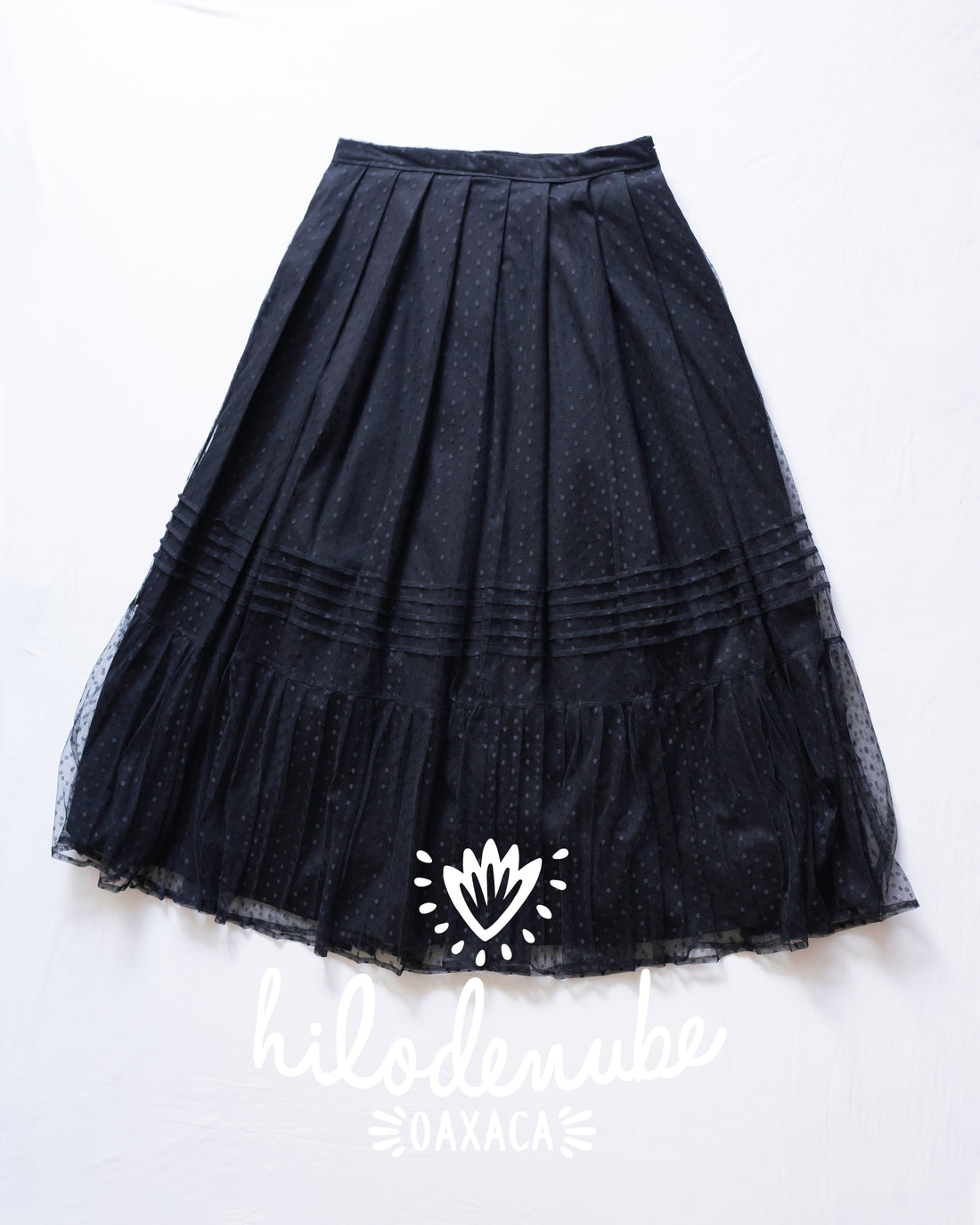 Falda Rabona Tul Noche de Lunares