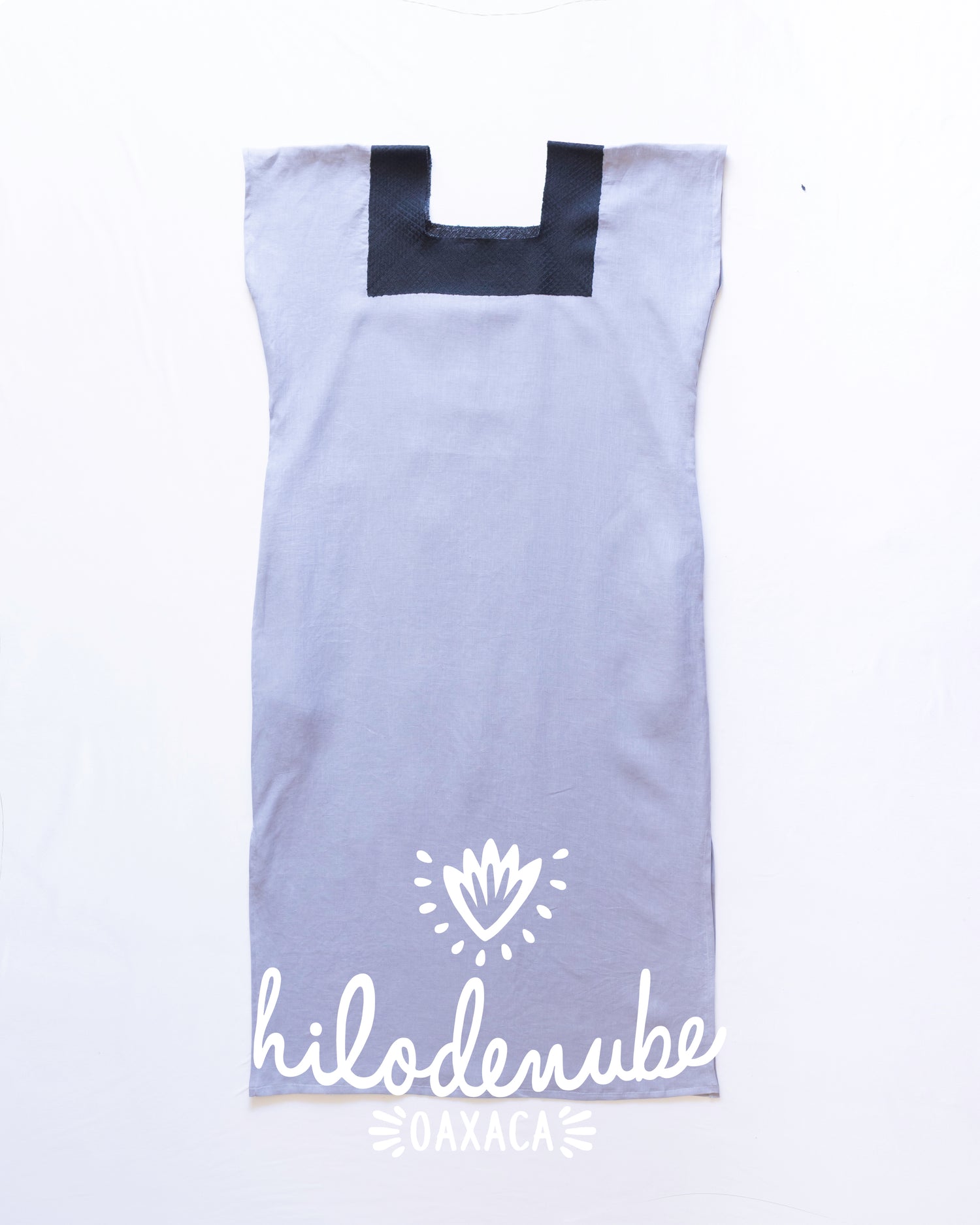 Huipil Largo Silvia Gris / Negro