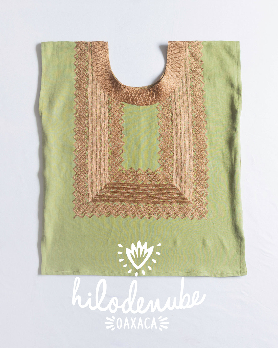 Huipil Panchito Verde Olivo / Café