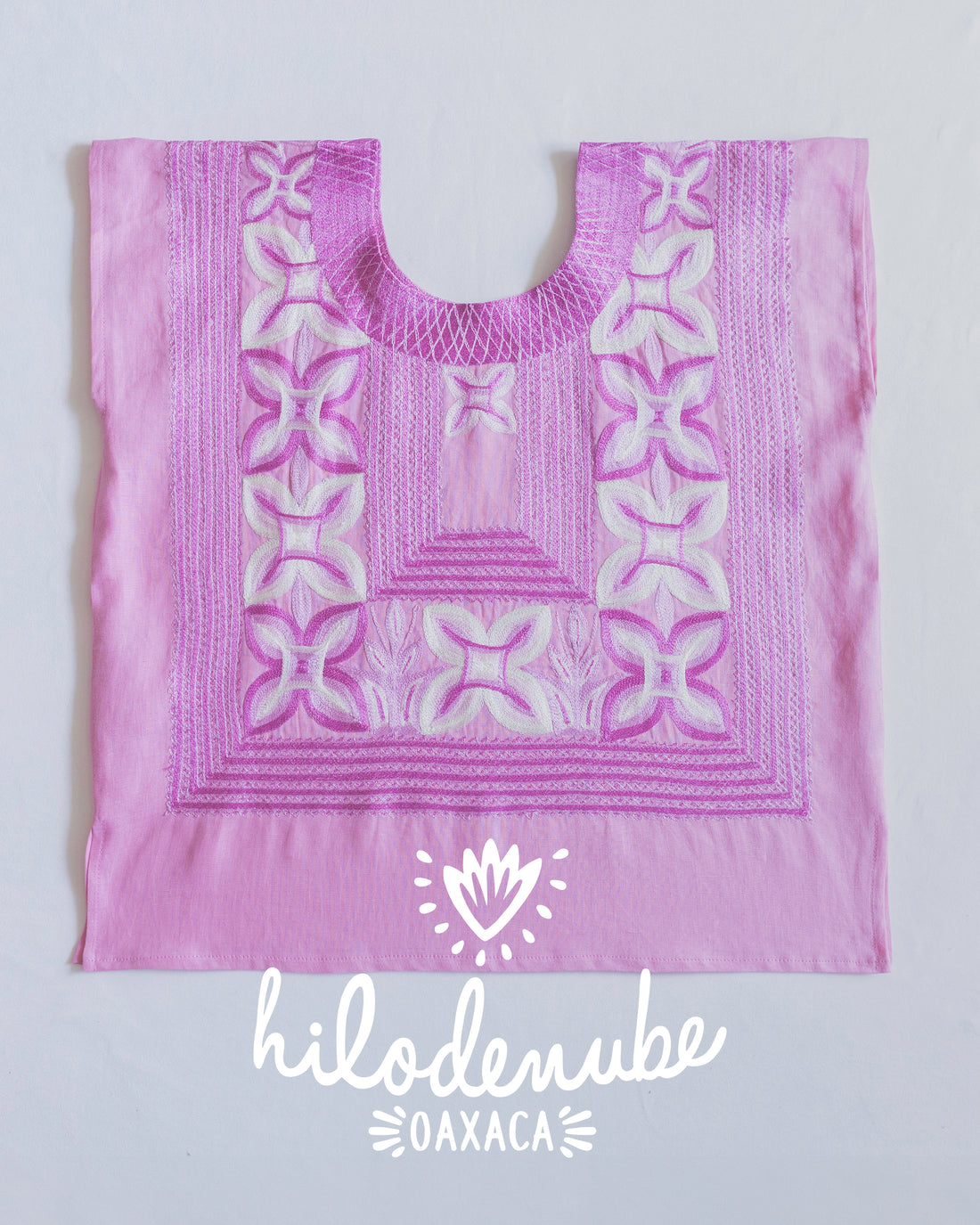 Huipil Flor de San Juan Rosa Persa