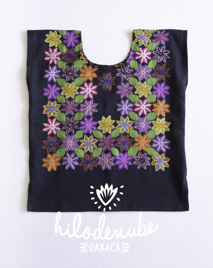 Huipil Campo Antigua Negro