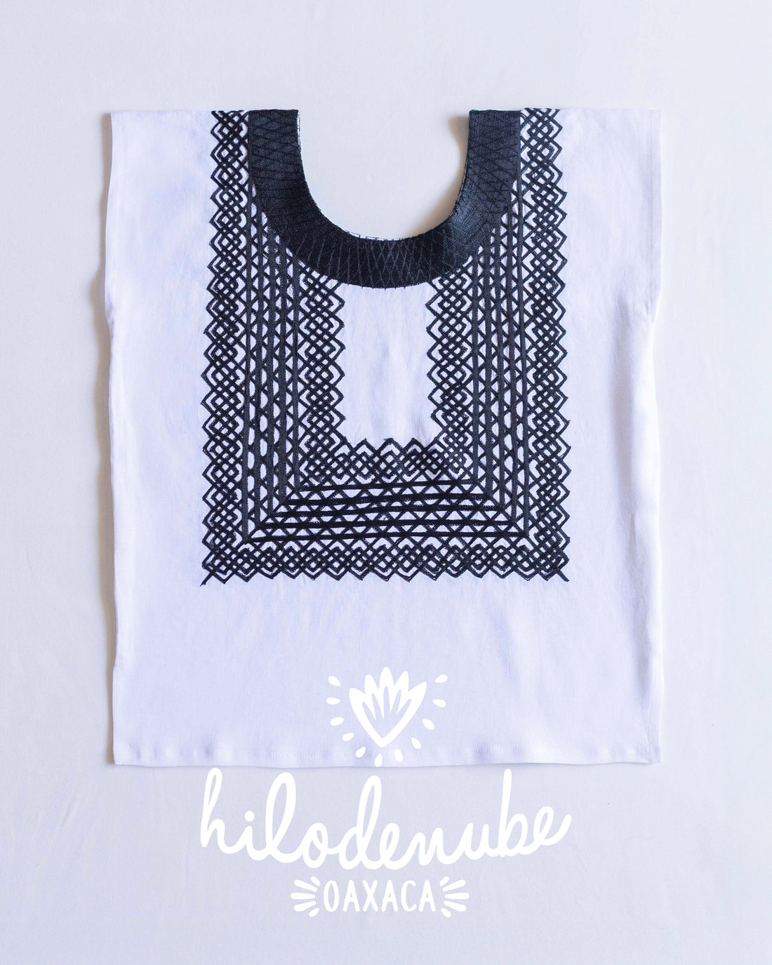Huipil Panchito Blanco / Negro