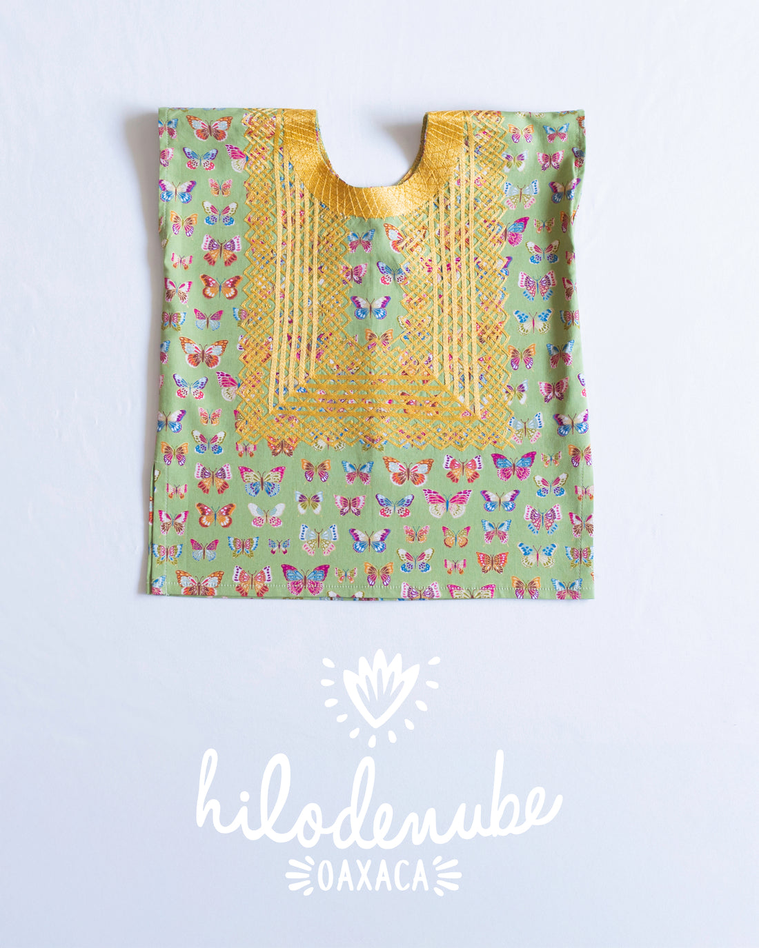 Huipil Niña Panchito Mariposas Retro