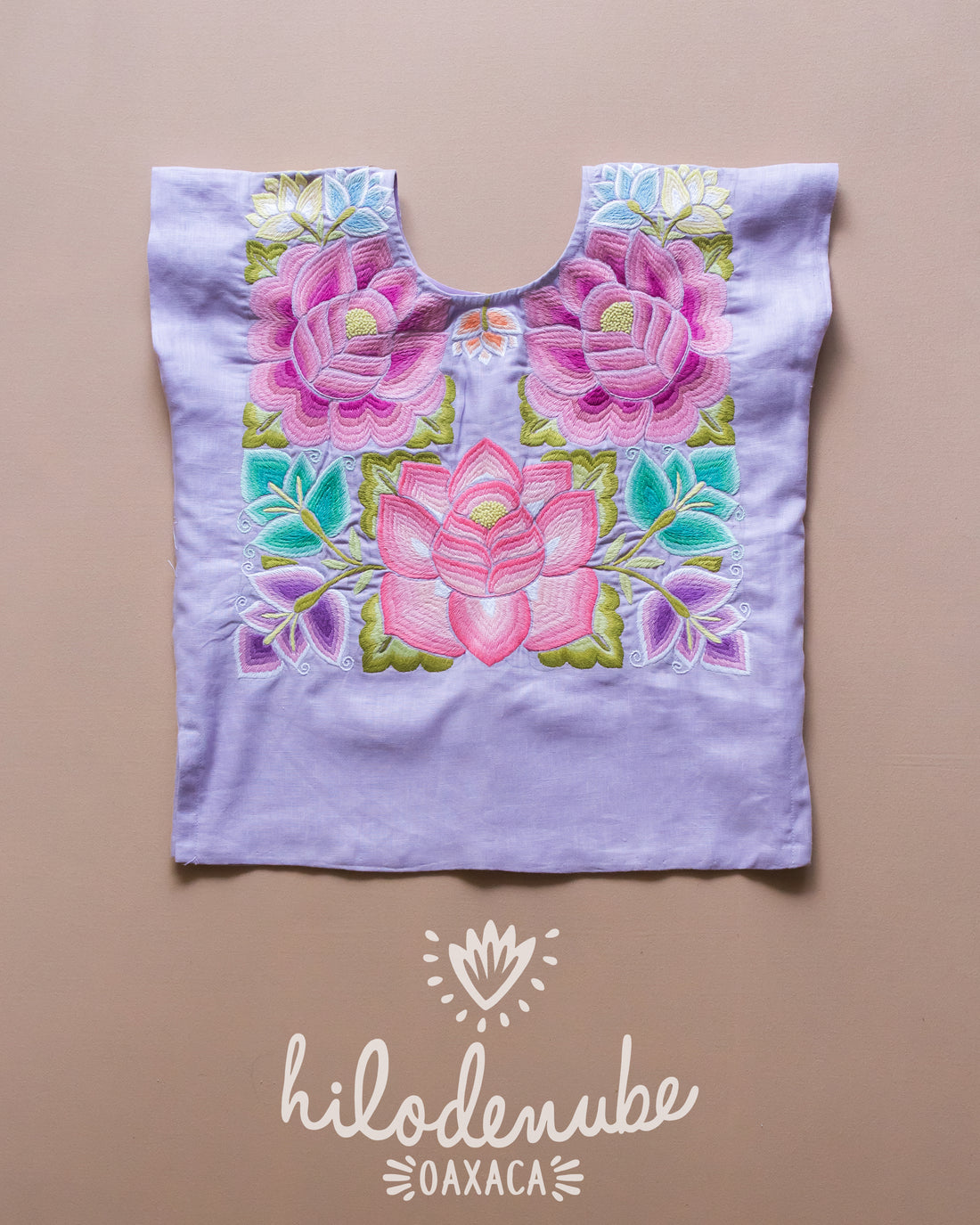 Huipil de Niña Jardín de Flores Pastel