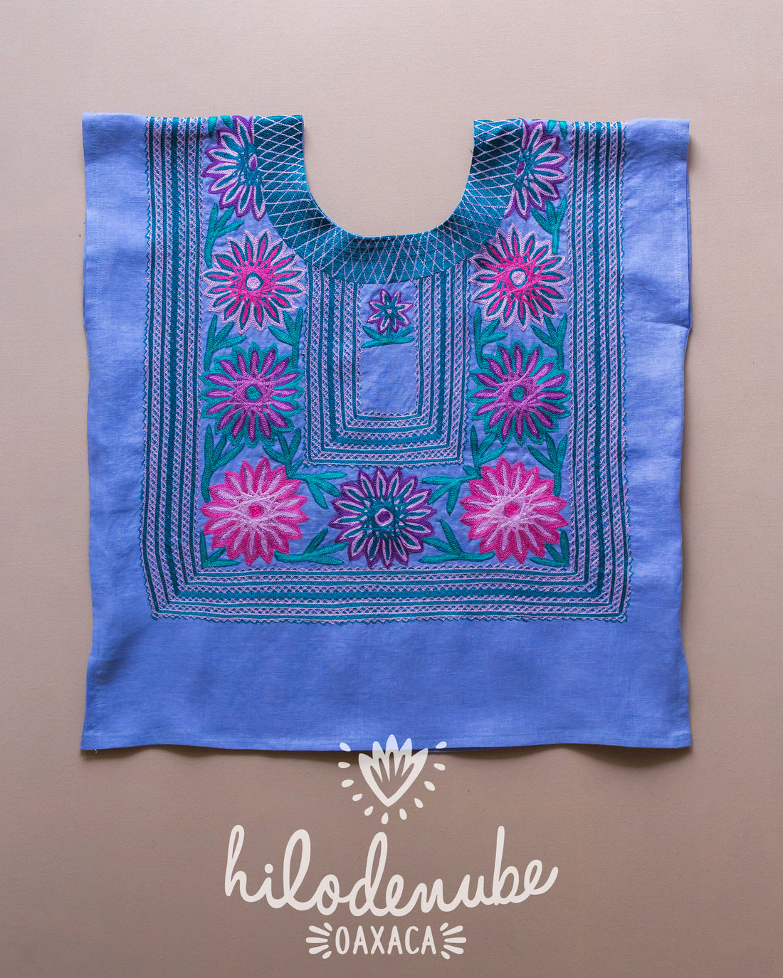 Huipil Flor Margarita Jacaranda