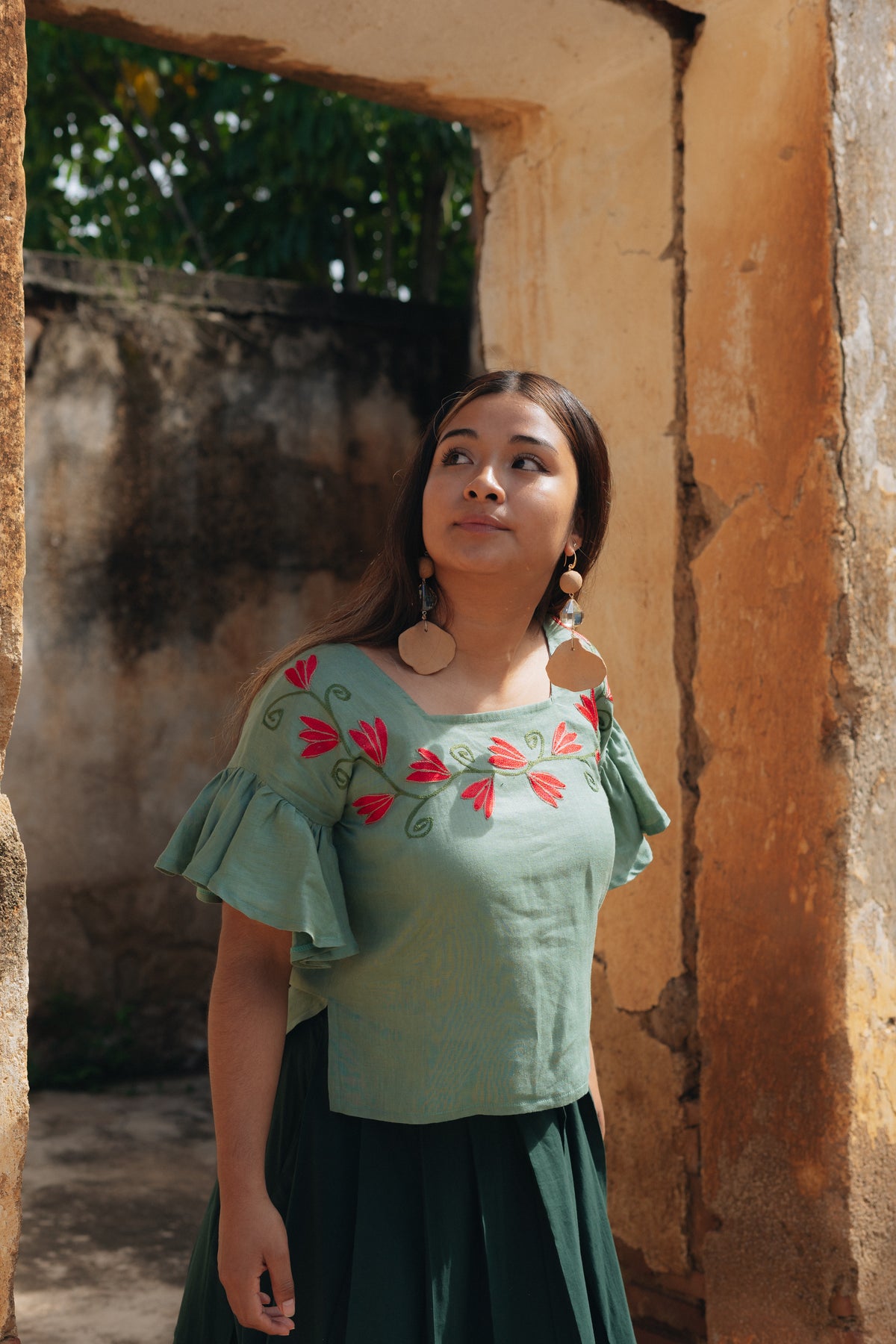 Blusa Olanes Maguey Verde Salvia
