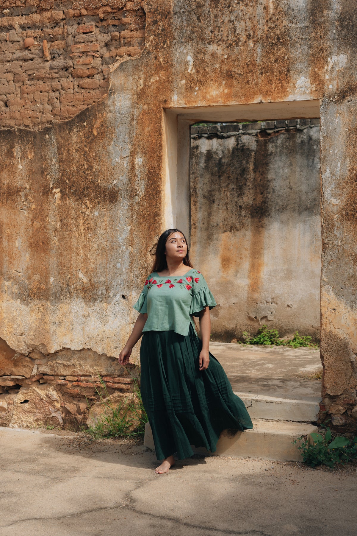 Blusa Olanes Maguey Verde Salvia