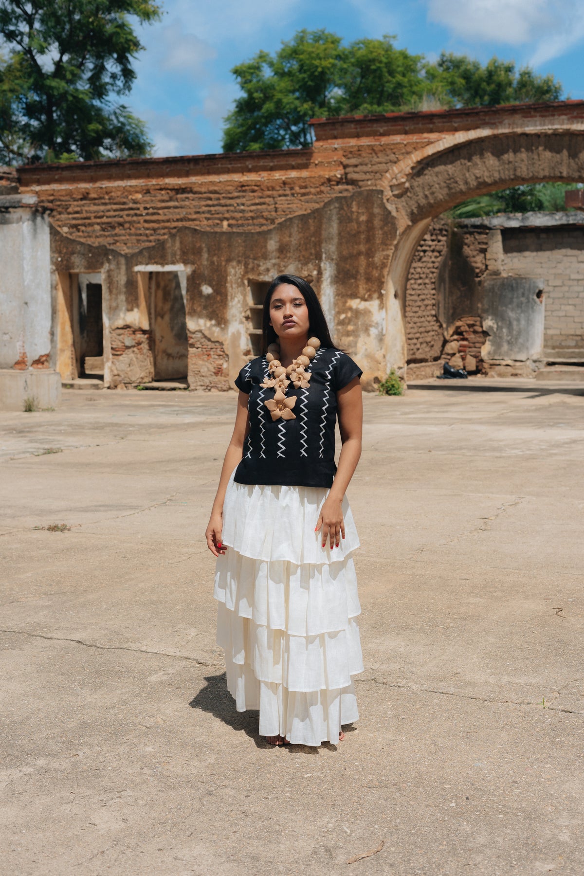 Huipil Mej Taj Negro / Plata