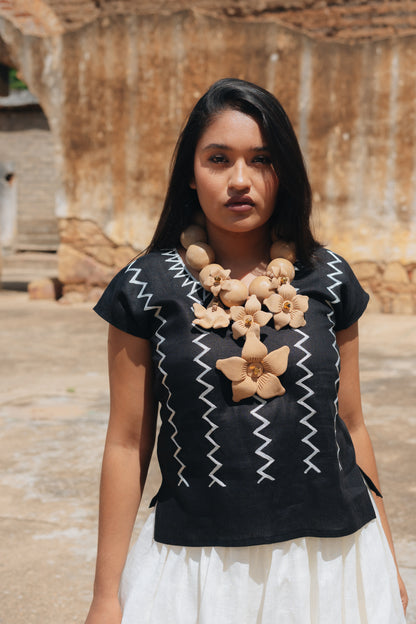 Huipil Mej Taj Negro / Plata