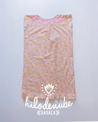 Vestido Antigua Hojarasca Rosa