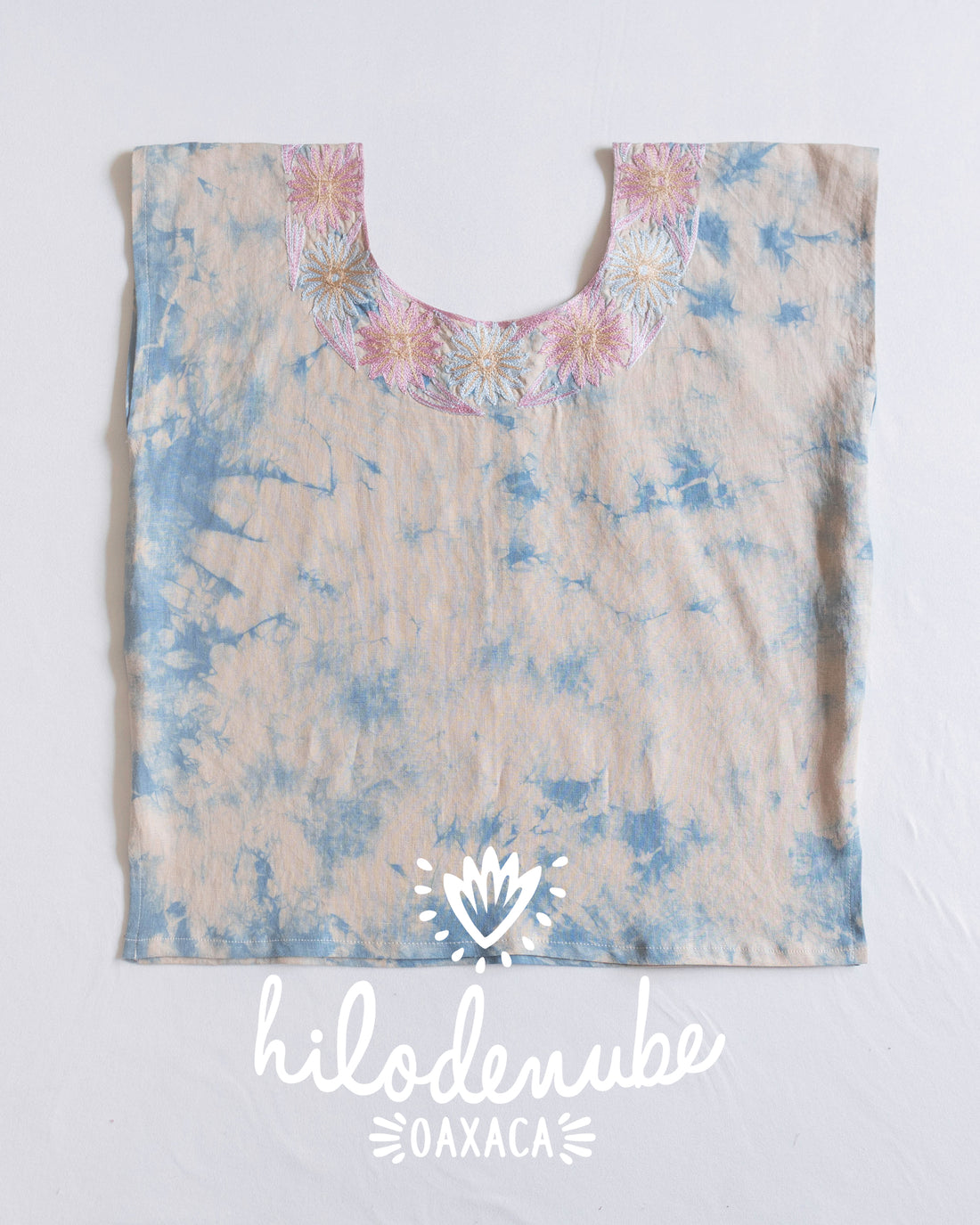 Huipil Silvia Margarita Azul Añil