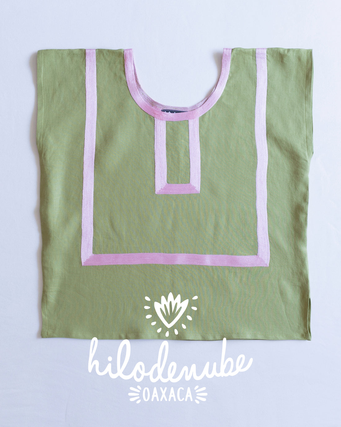 Huipil Martha Verde Olivo / Rosa
