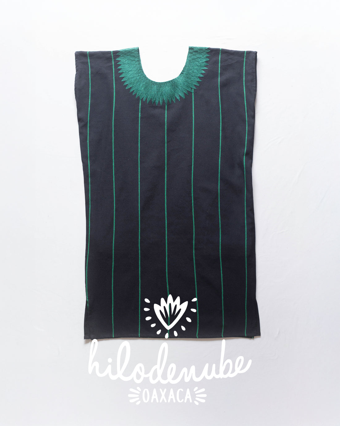 Huipil Largo Xëë Negro / Esmeralda