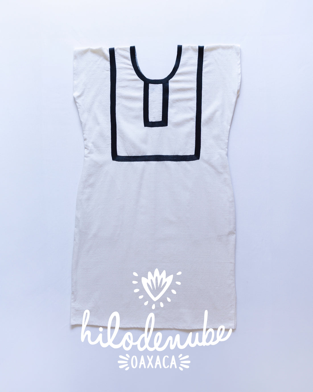 Huipil Largo Martha Crudo / Negro