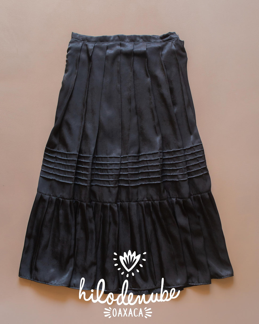 Falda Rabona Satín Negro