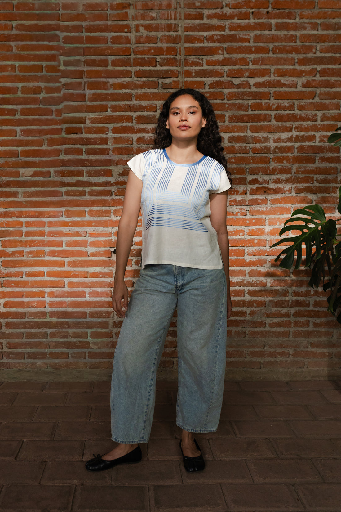 Huipil Amalia Crudo / Azul Maya