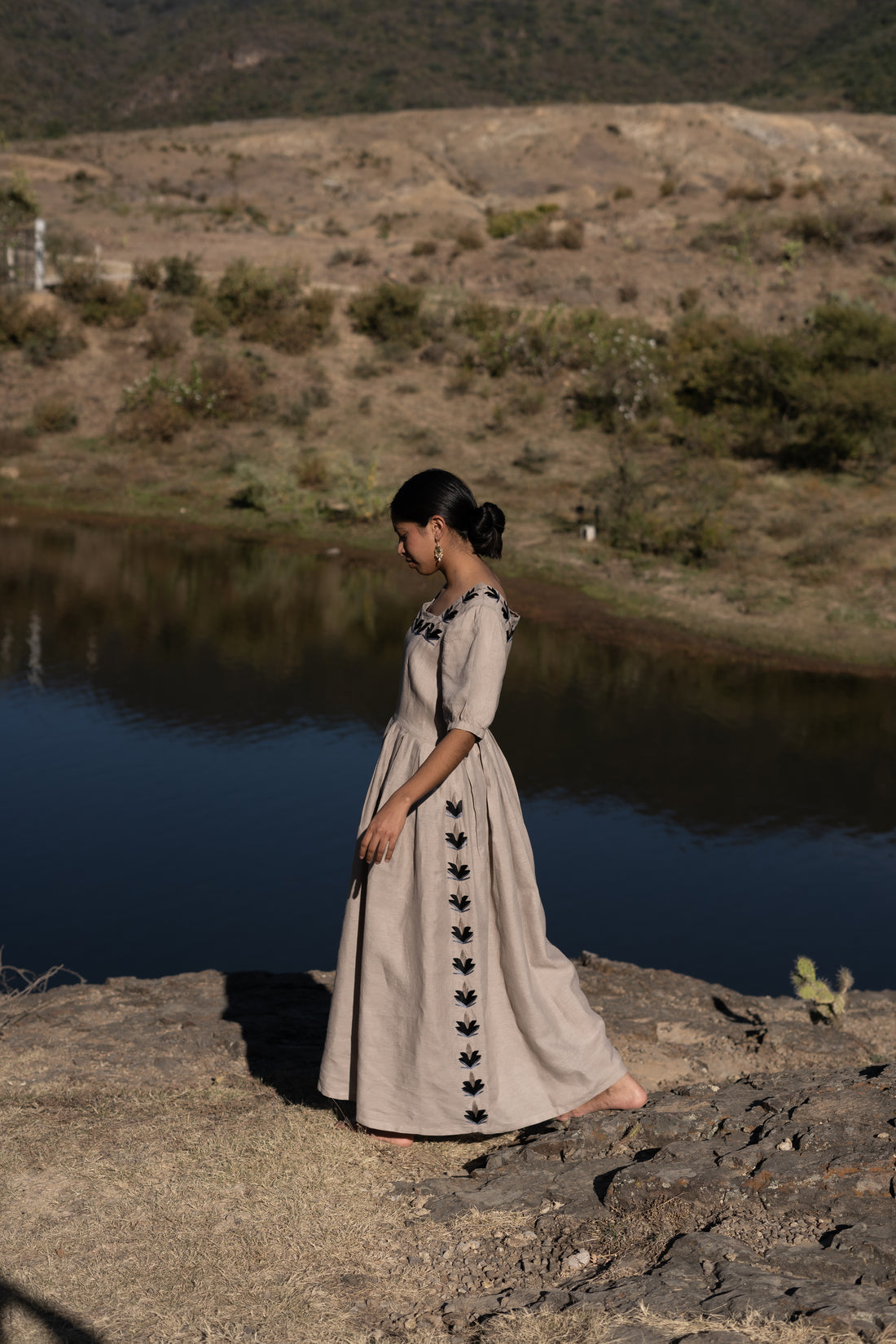 Vestido Mook Beige/Negro