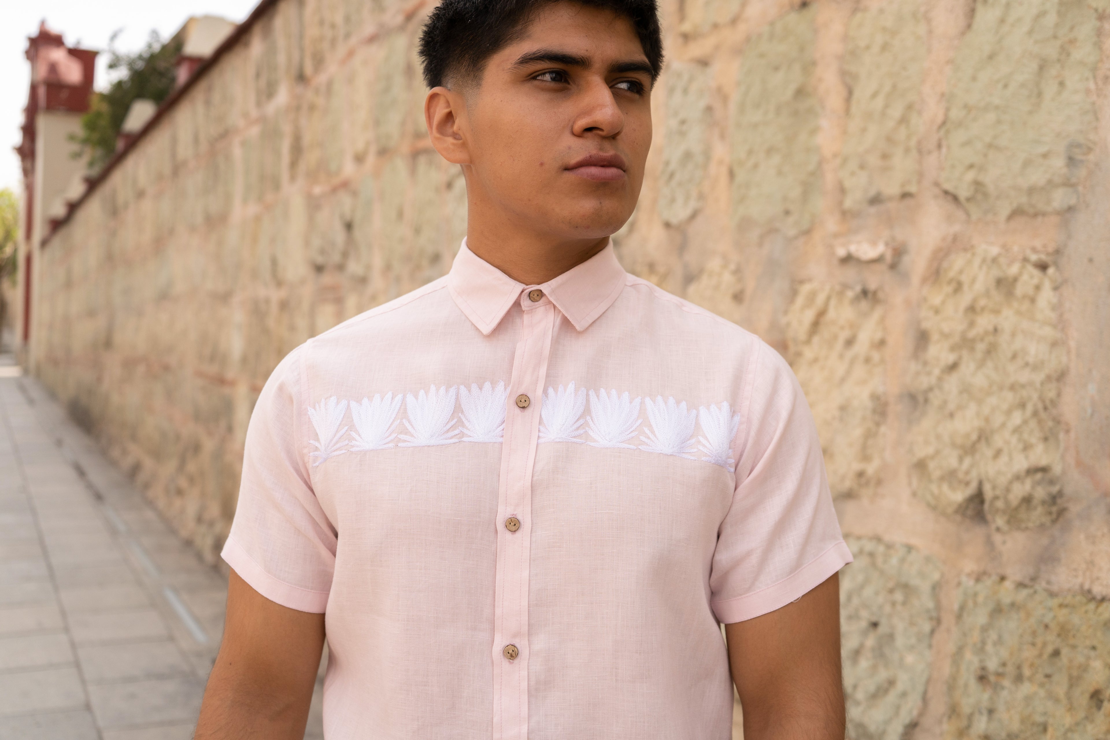 Camisa Magueyito Rosa Pastel