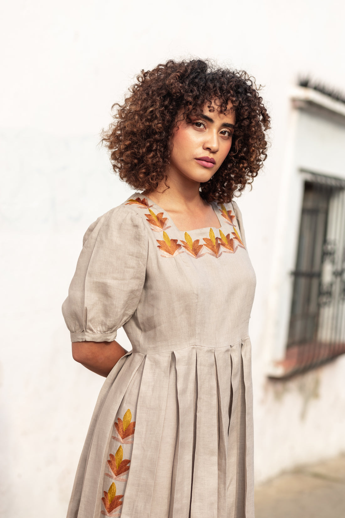 Vestido Mook Beige/Terracota