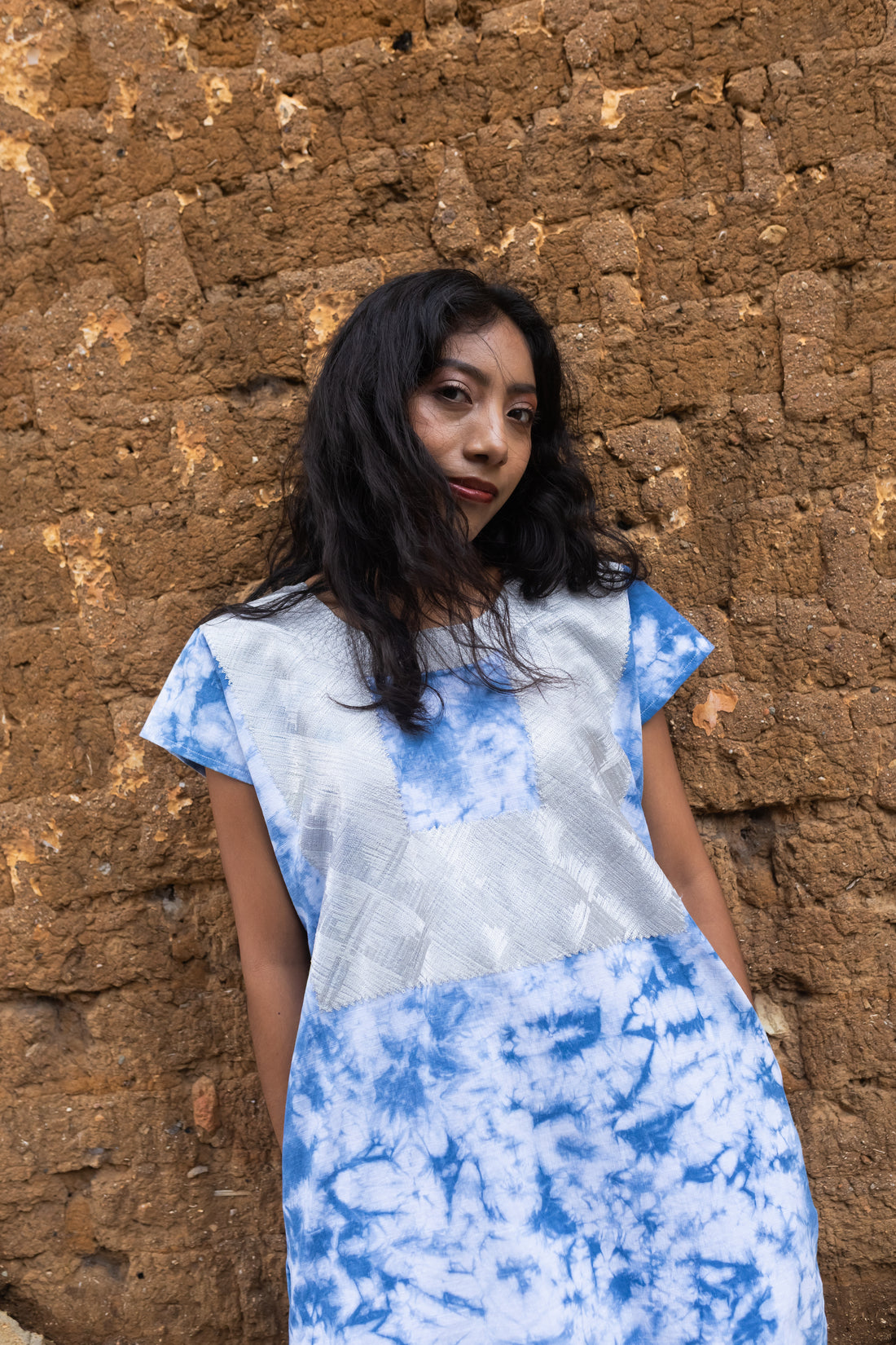 Huipil Largo Diana Azul Añil