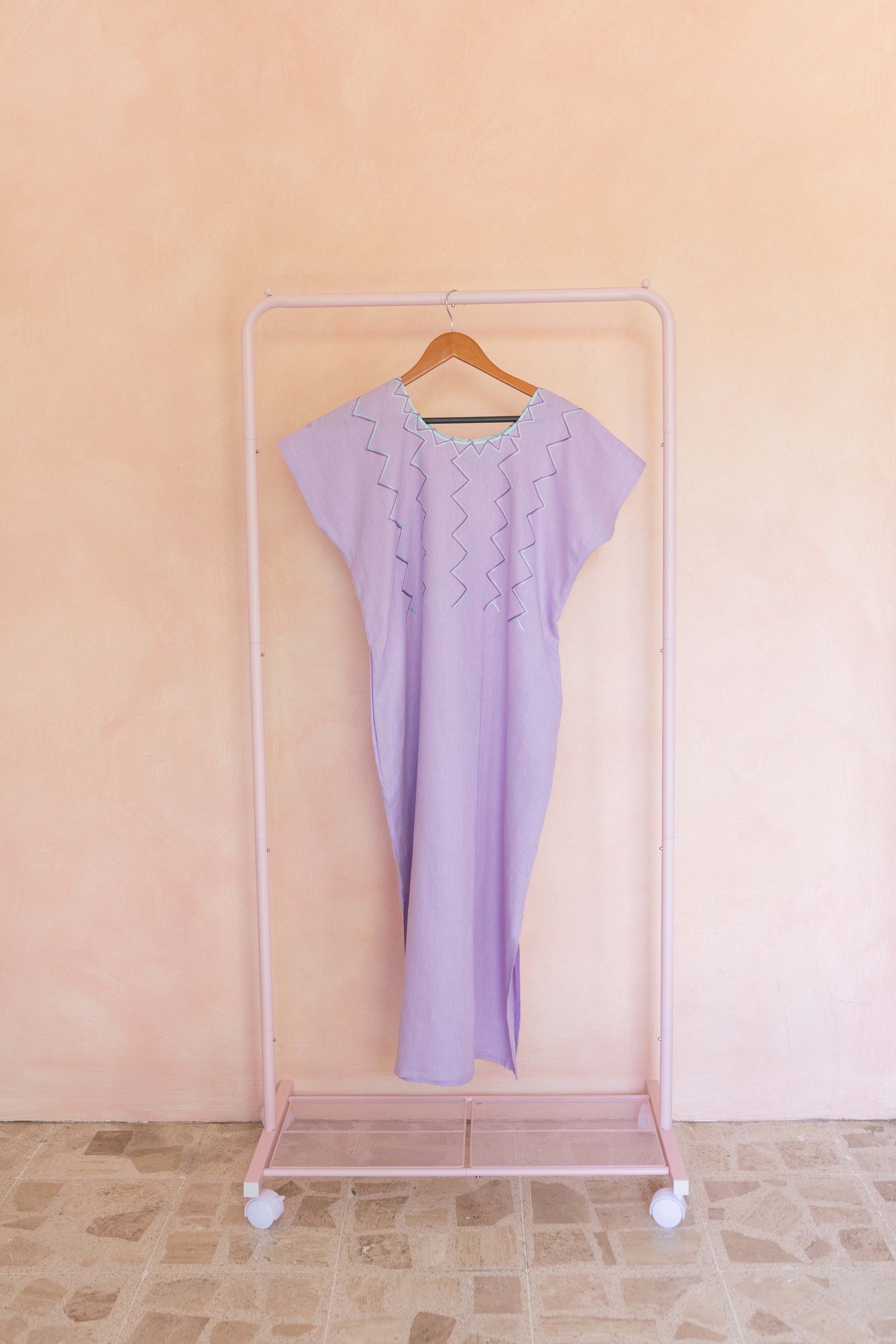 Huipil Largo Mej Taj Lila / Azul