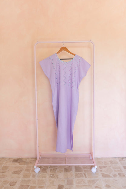 Huipil Largo Mej Taj Lila / Azul