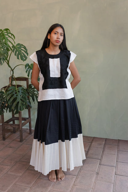 Huipil Diana Crudo / Negro