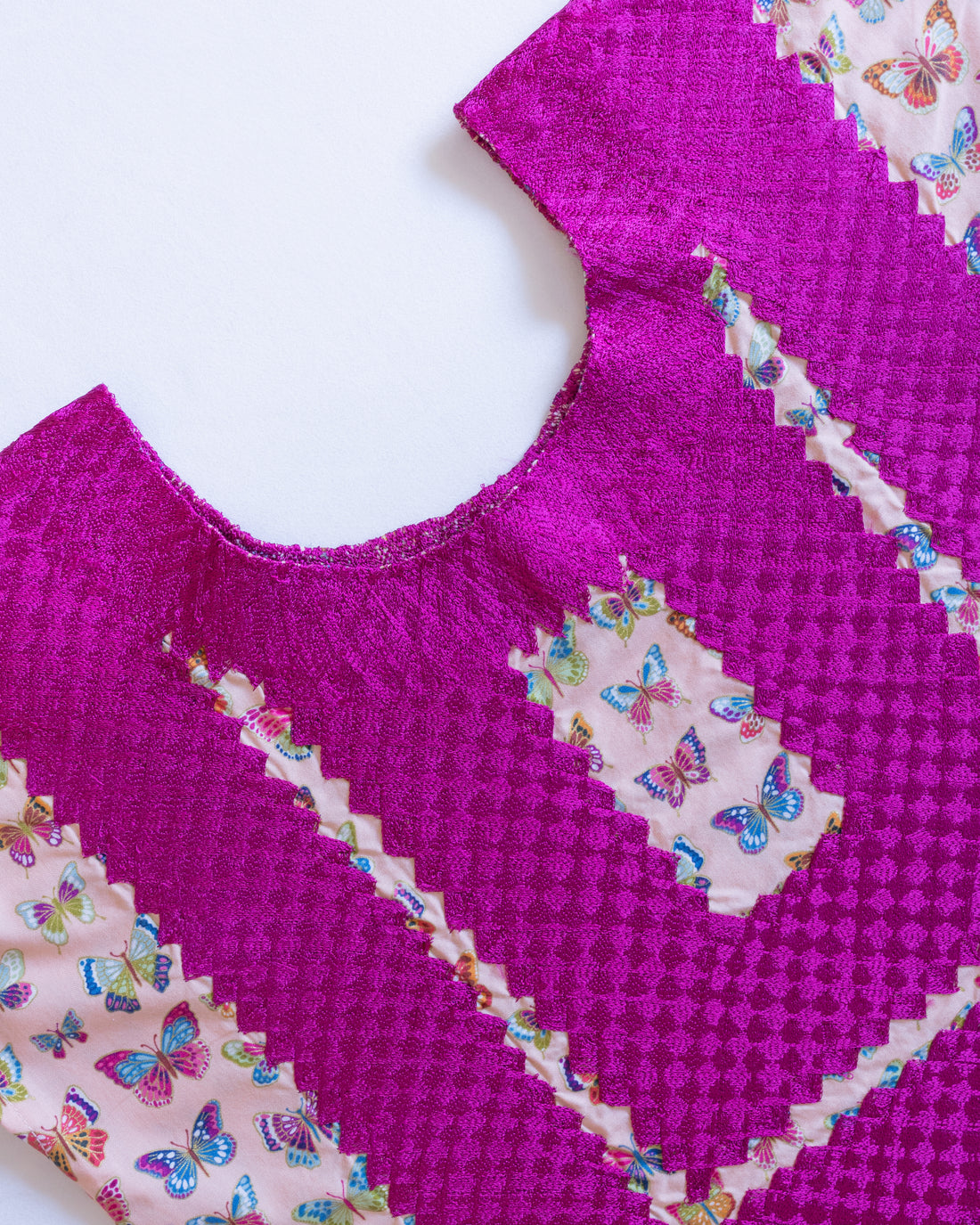 Huipil Metsk Mariposas Retro Durazno