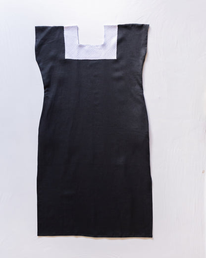 Huipil Largo Silvia Negro / Blanco