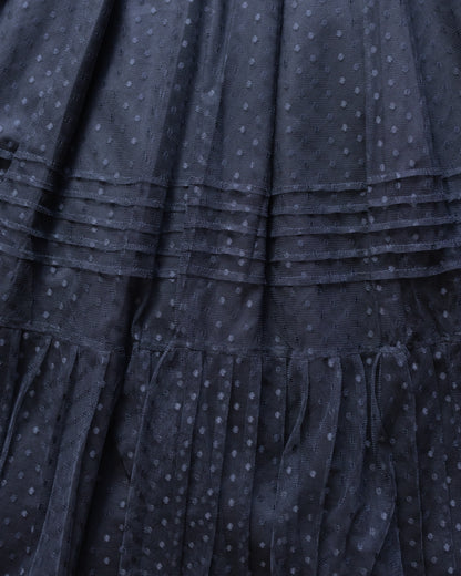 Falda Rabona Tul Noche de Lunares