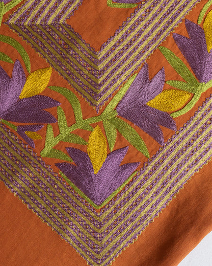 Huipil Flor de Maíz Barro Antiguo