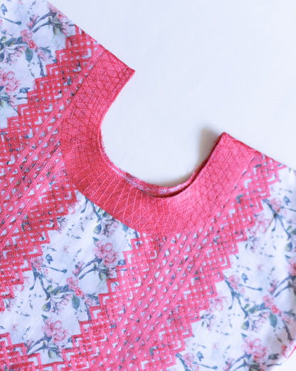 Huipil Panchito Floreado / Durazno