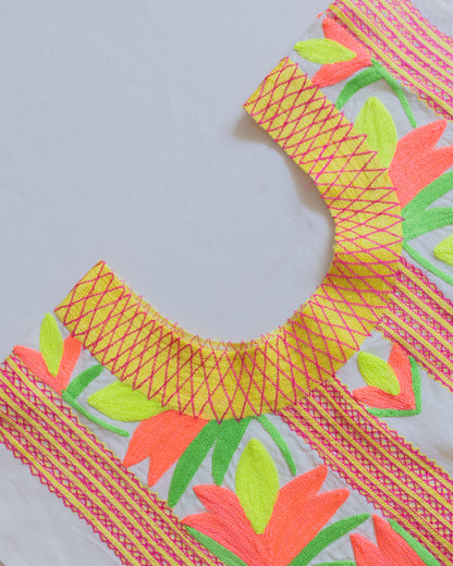 Huipil Flor de Maíz Crudo / Neon