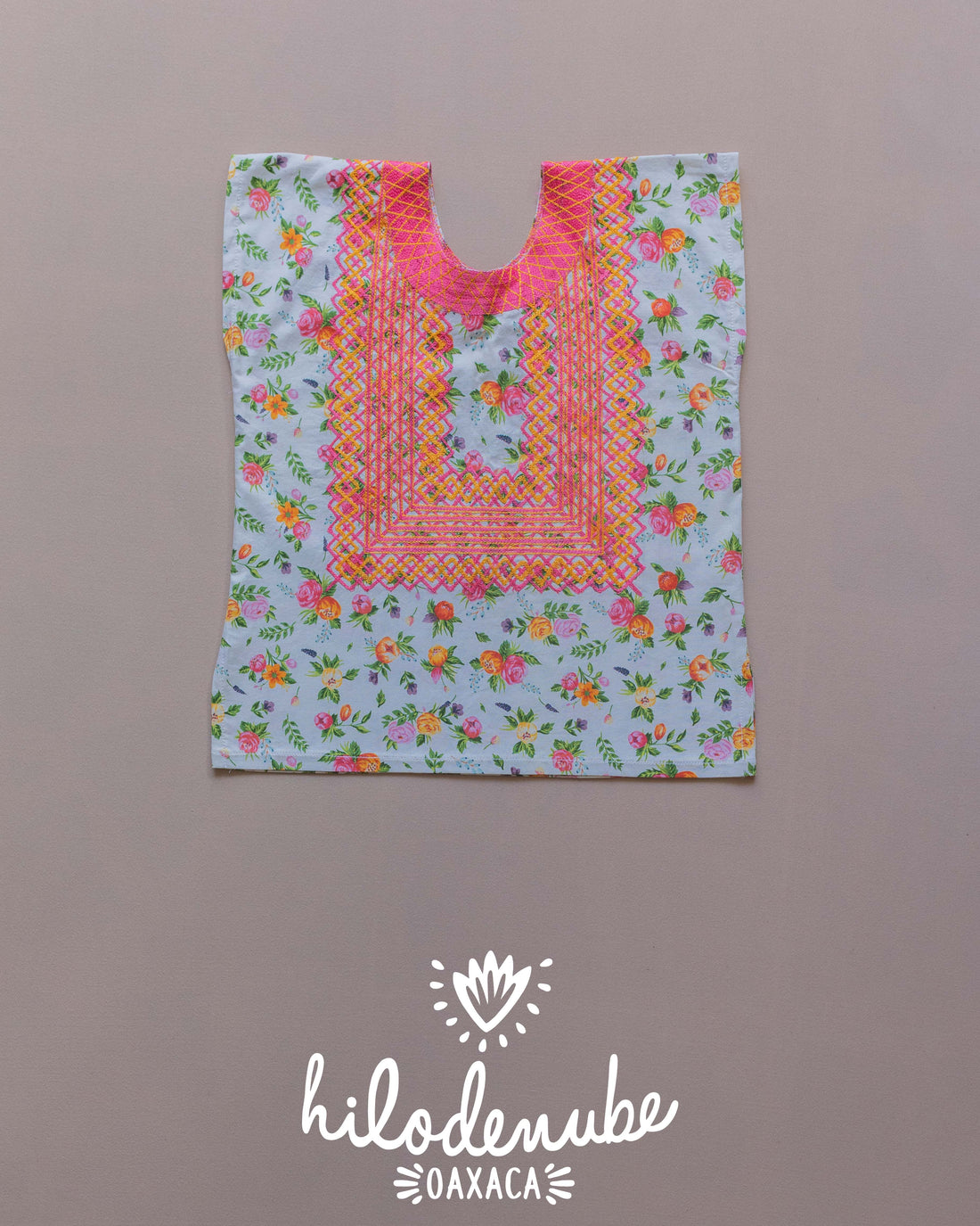 Huipil Niña Panchito Jardín Coral