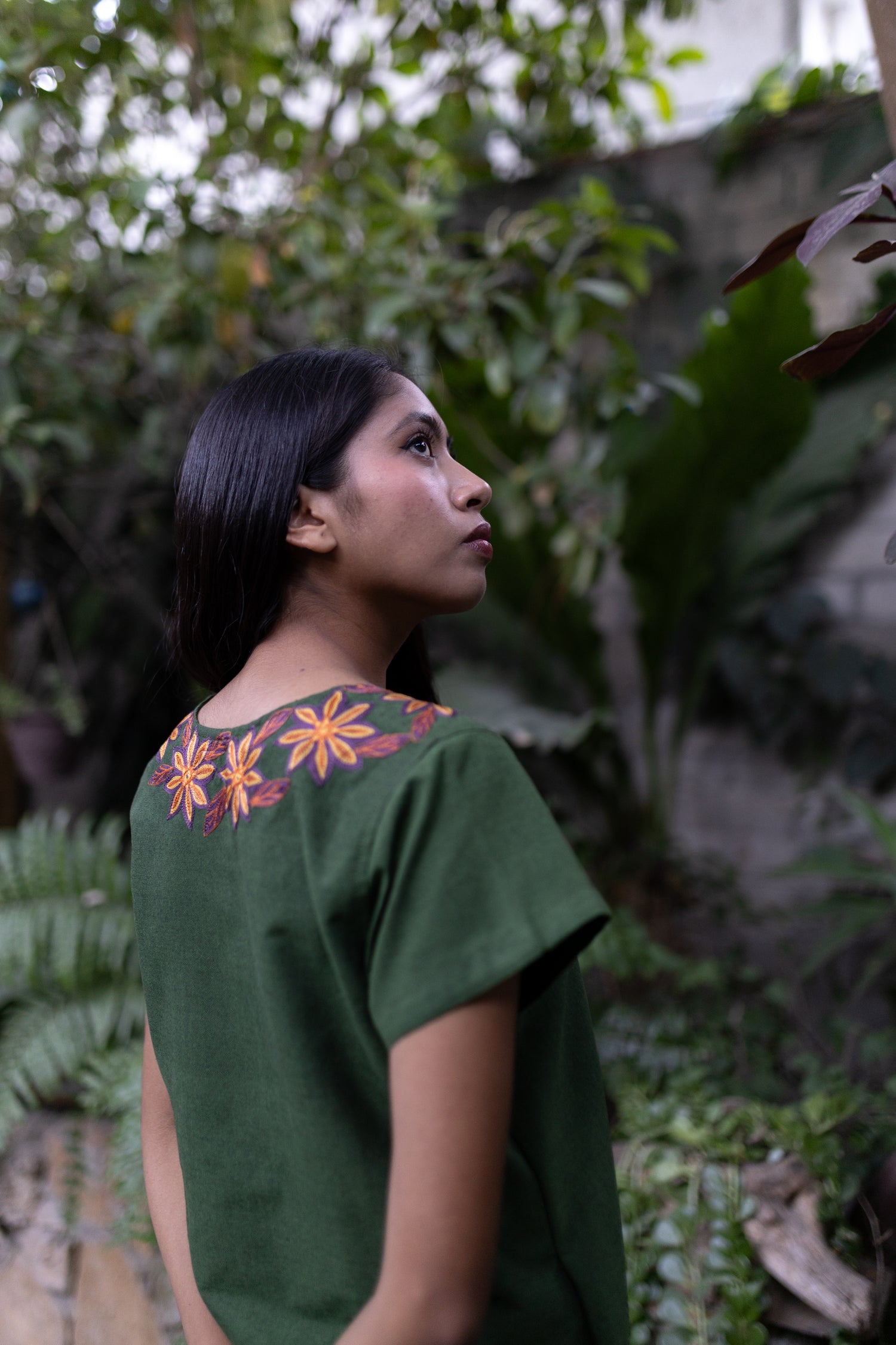 Huipil Xëë Long / Violet et Noir