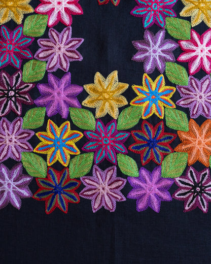 Huipil Campo Antigua Negro