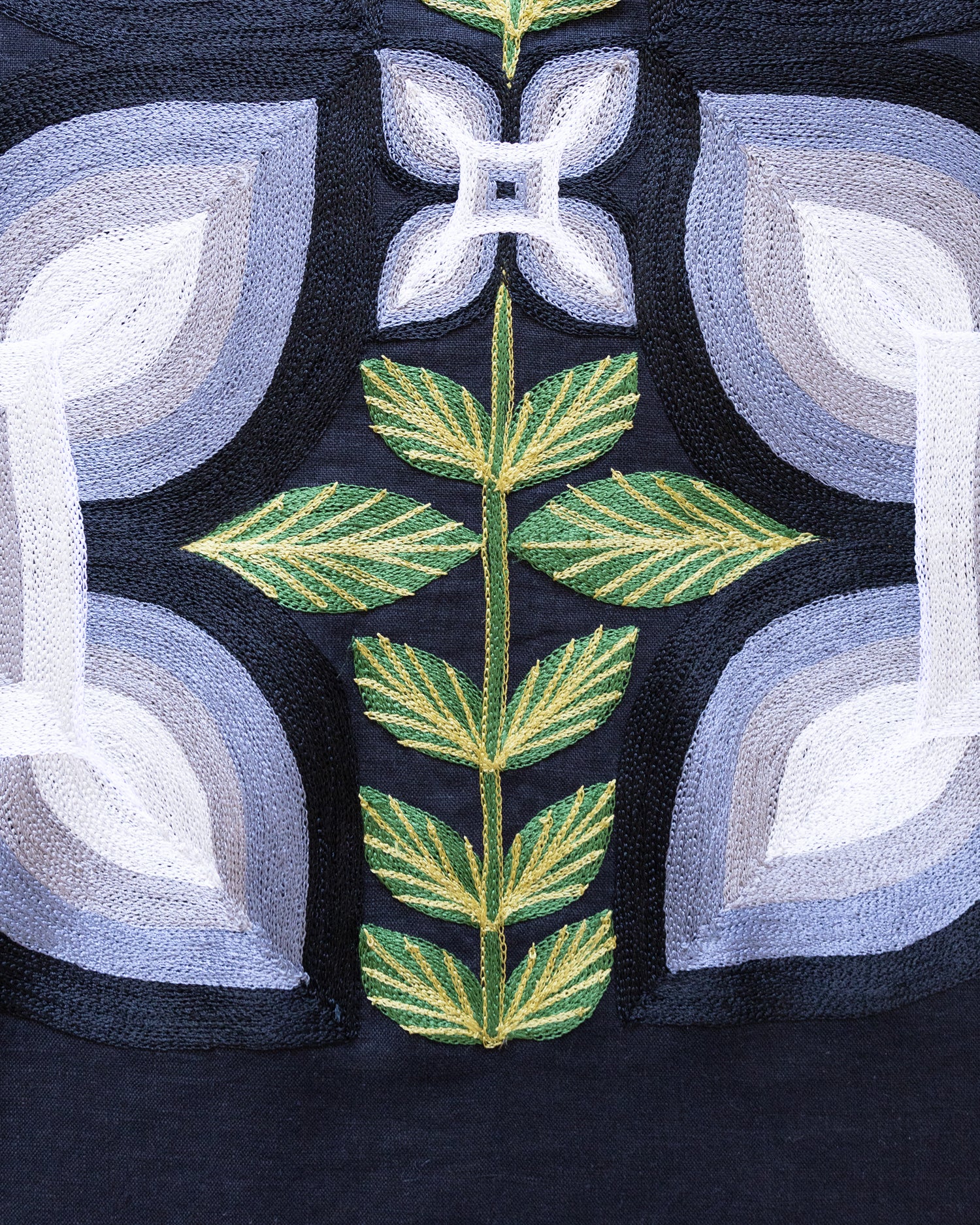 Huipil Largo Cuatro Pétalos Medianoche