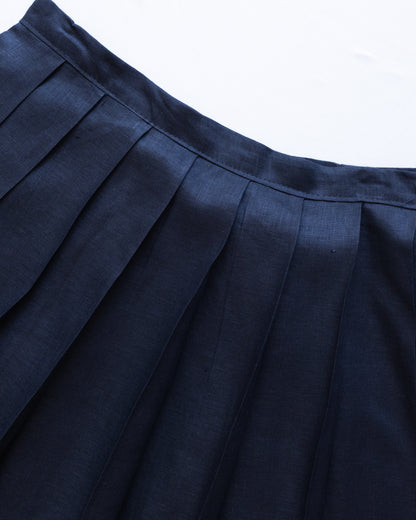 Falda Gala Lino Negro / Olán Popelina