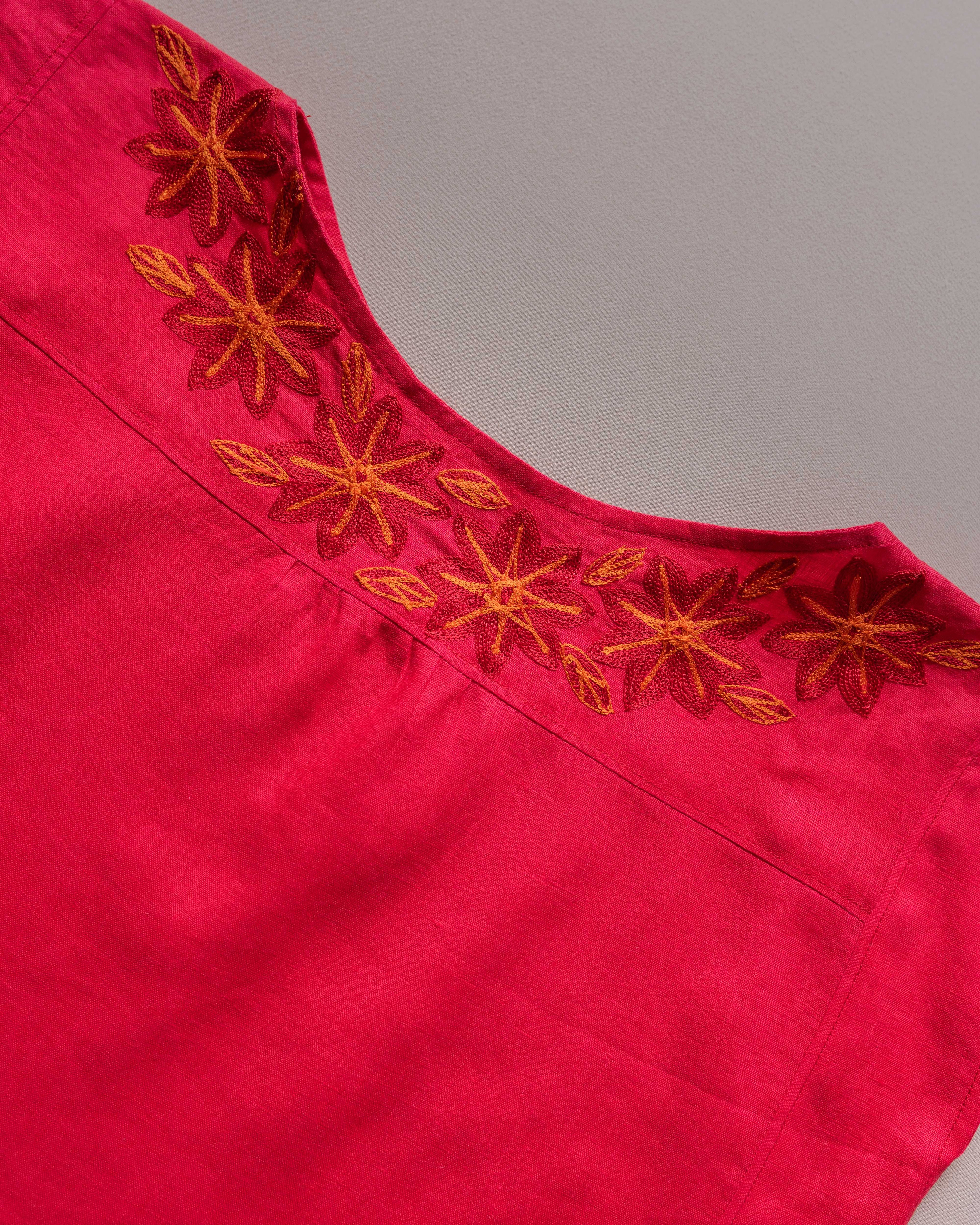 Blusa Antigua Rojo Carmesí